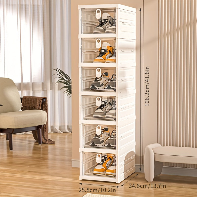 Shoe Racks and Shoe Organizers shown in the 6 layers per group option