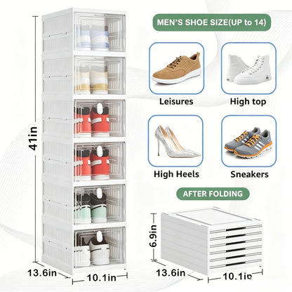 6-Tier Foldable Shoe Racks And Shoe Organizers for Entryway and Living Room detail image - detail view 14