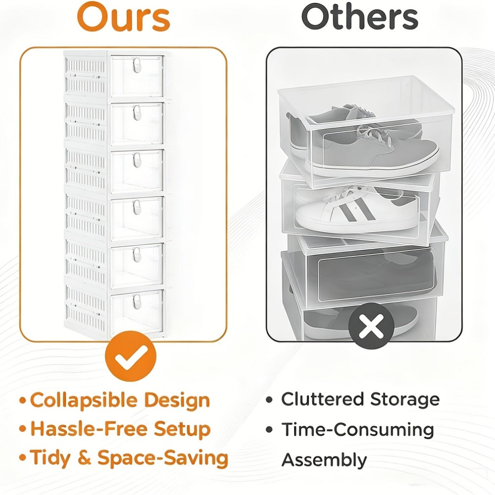 6-Tier Foldable Shoe Racks And Shoe Organizers for Entryway and Living Room detail image - detail view 5