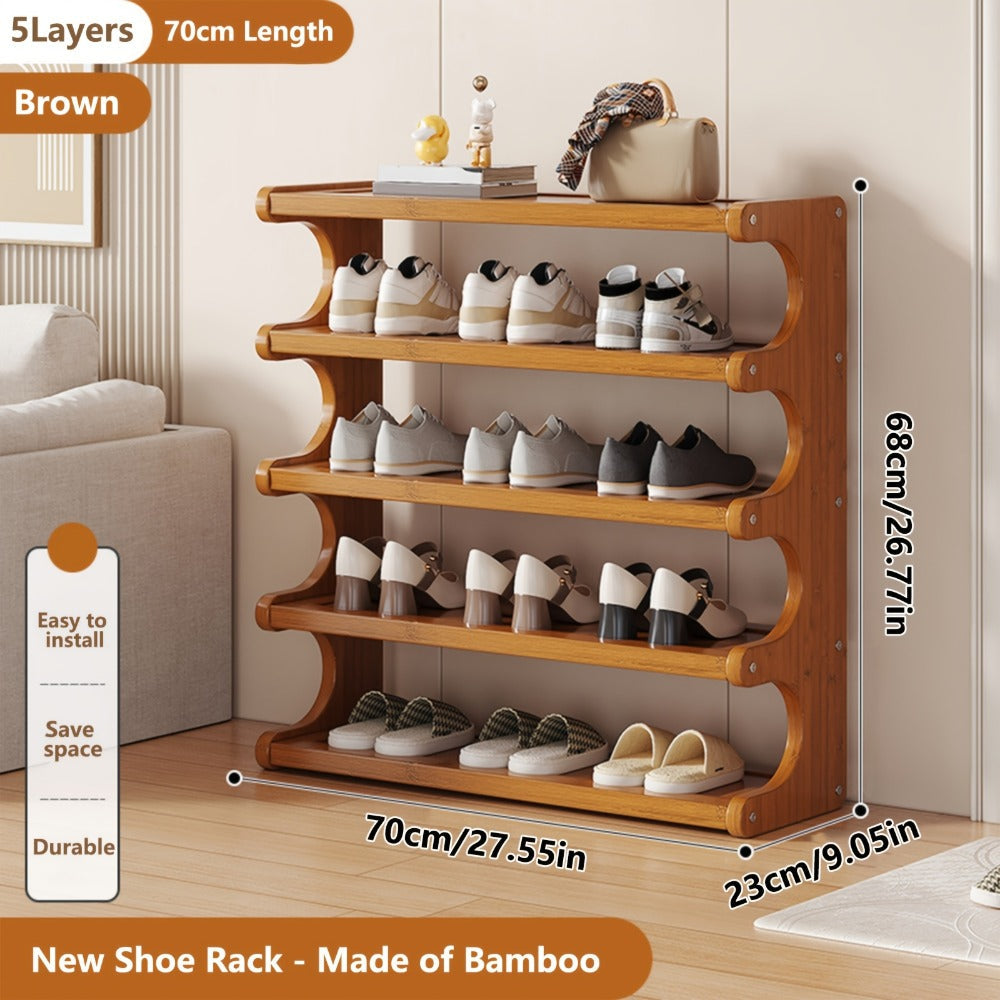 6-Tier Freestanding Shoe Rack with Tool-Free Assembly, Freestanding Shoe Storage Rack detail image - detail view 6