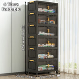 50CM/19.7" Diameter 6-Tier (Foldable + Magnetic Door + Foot Wheels*4)