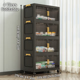 60cm/23.62" diameter, 4-tier (foldable + magnetic door + wheels*4)