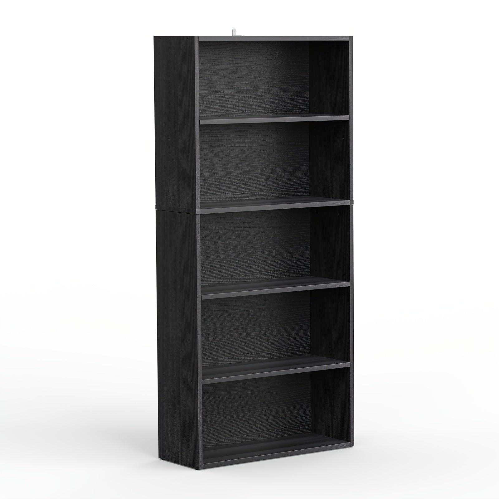 Bookshelf shown in the 1 Black, 5-shelf option