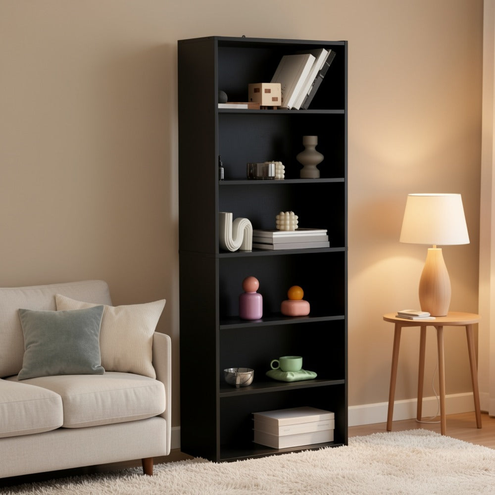 6-Tier Metal Bookshelf with Open Shelves, Freestanding Bookcase for Entryway detail image - detail view 10
