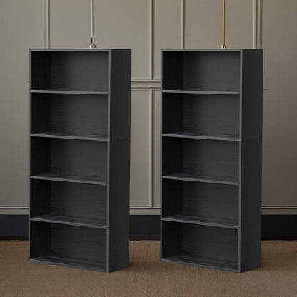 6-Tier Metal Bookshelf with Open Shelves, Freestanding Bookcase for Entryway detail image - detail view 13
