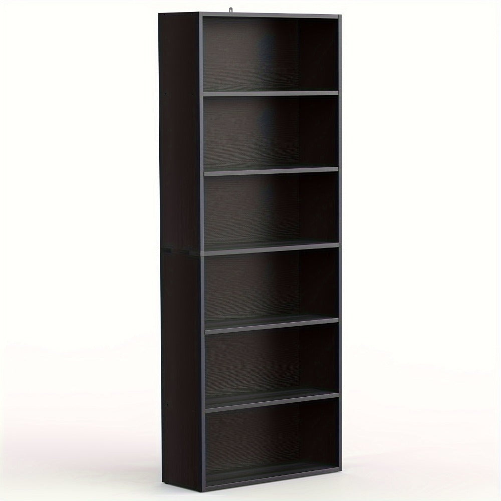 6-Tier Metal Bookshelf with Open Shelves, Freestanding Bookcase for Entryway detail image - detail view 5