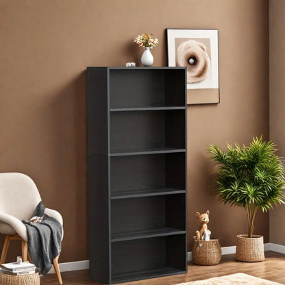 6-Tier Metal Bookshelf with Open Shelves, Freestanding Bookcase for Entryway detail image - detail view 6