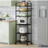 6-layer shelf with handrail