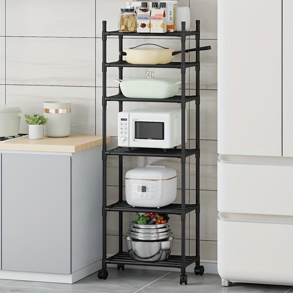 6-Tier Metal Rolling Carts And Utility Storage with Adjustable Height and Rolling Wheels detail image - detail view 10