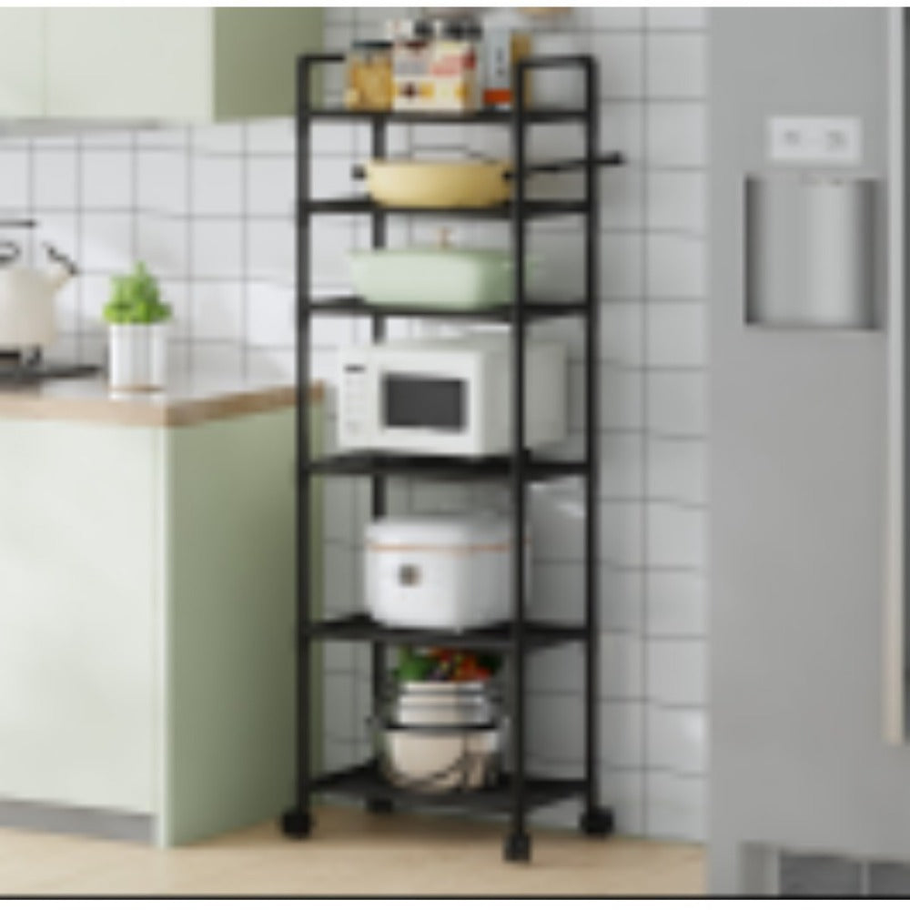 6-Tier Metal Rolling Carts And Utility Storage with Adjustable Height and Rolling Wheels detail image - detail view 3