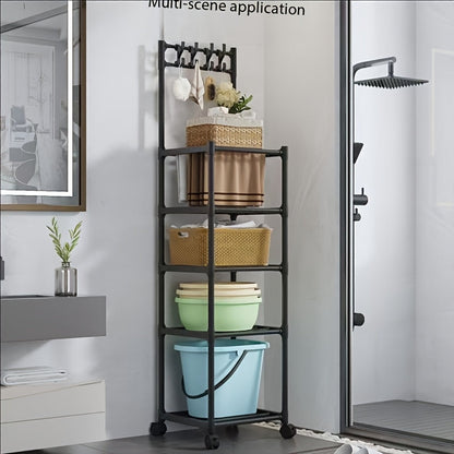Storage Rack shown in the Black, Function Upgrade with Hook, 1pc option