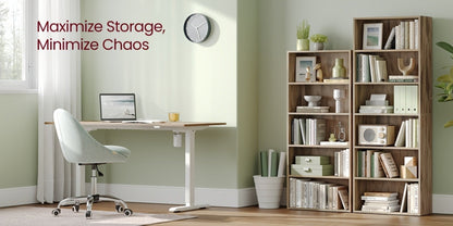 6-Tier Space-Saving Bookshelf with Open Shelves for Organized Everyday Storage in Entryway detail image - detail view 14