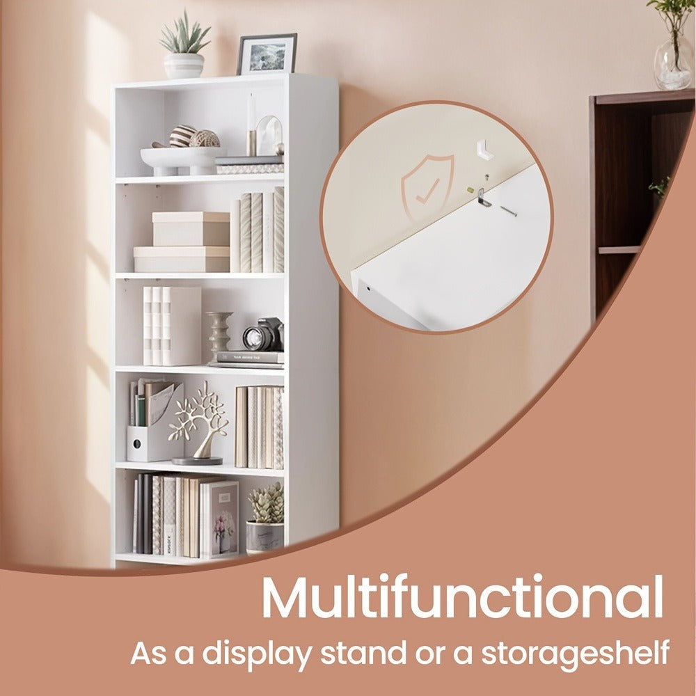6-Tier Space-Saving Bookshelf with Open Shelves for Organized Everyday Storage in Entryway detail image - detail view 4