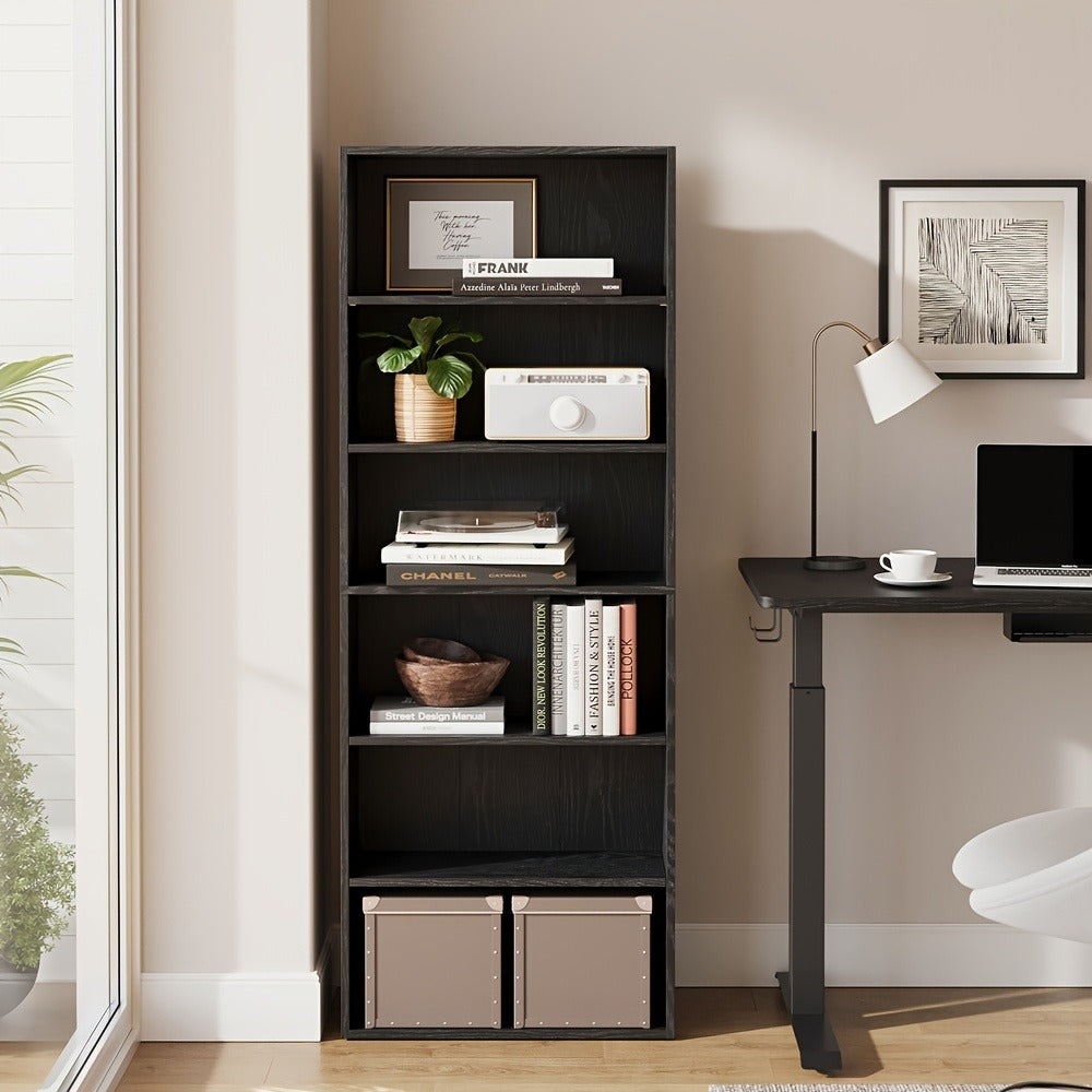 6-Tier Space-Saving Bookshelf with Open Shelves for Organized Everyday Storage in Entryway detail image - detail view 6
