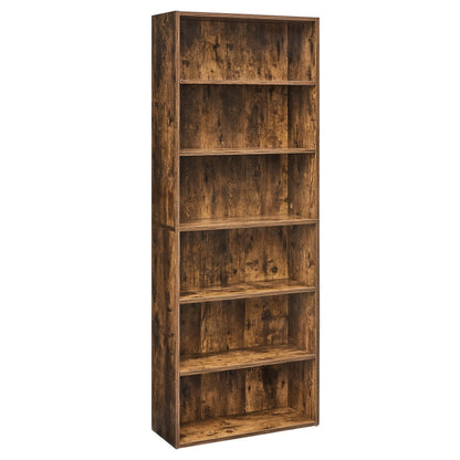 6-Tier Space-Saving Bookshelf with Open Shelves for Organized Everyday Storage in Entryway detail image - detail view 7
