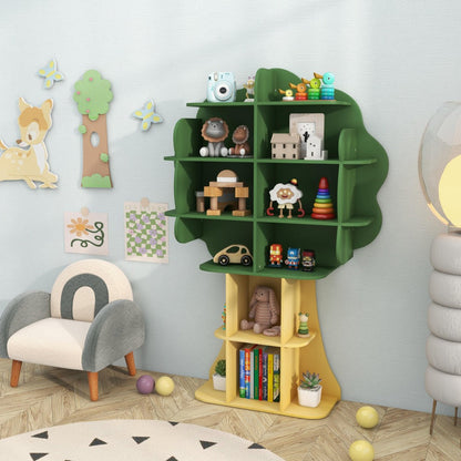 Kids Bookshelves and Toy Storage, 6-Tier Tree Bookcase for Kids - Wooden Toy Storage shown in the main product view