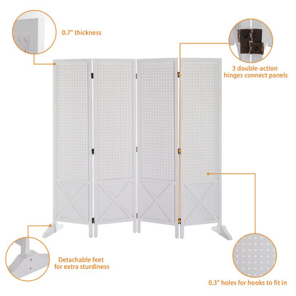 60-Inch Freestanding Room Divider for Privacy and Space Definition in Home Office detail image - detail view 14
