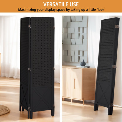 60-Inch Freestanding Room Divider for Privacy and Space Definition in Home Office detail image - detail view 20