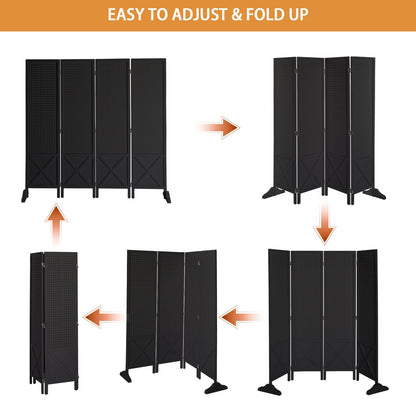 60-Inch Freestanding Room Divider for Privacy and Space Definition in Home Office detail image - detail view 21