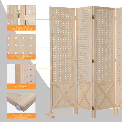 60-Inch Freestanding Room Divider for Privacy and Space Definition in Home Office detail image - detail view 24