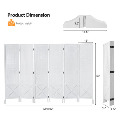 60-Inch Freestanding Room Divider for Privacy and Space Definition in Home Office detail image - detail view 28