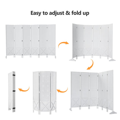 60-Inch Freestanding Room Divider for Privacy and Space Definition in Home Office detail image - detail view 29
