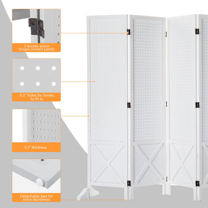 60-Inch Freestanding Room Divider for Privacy and Space Definition in Home Office detail image - detail view 30