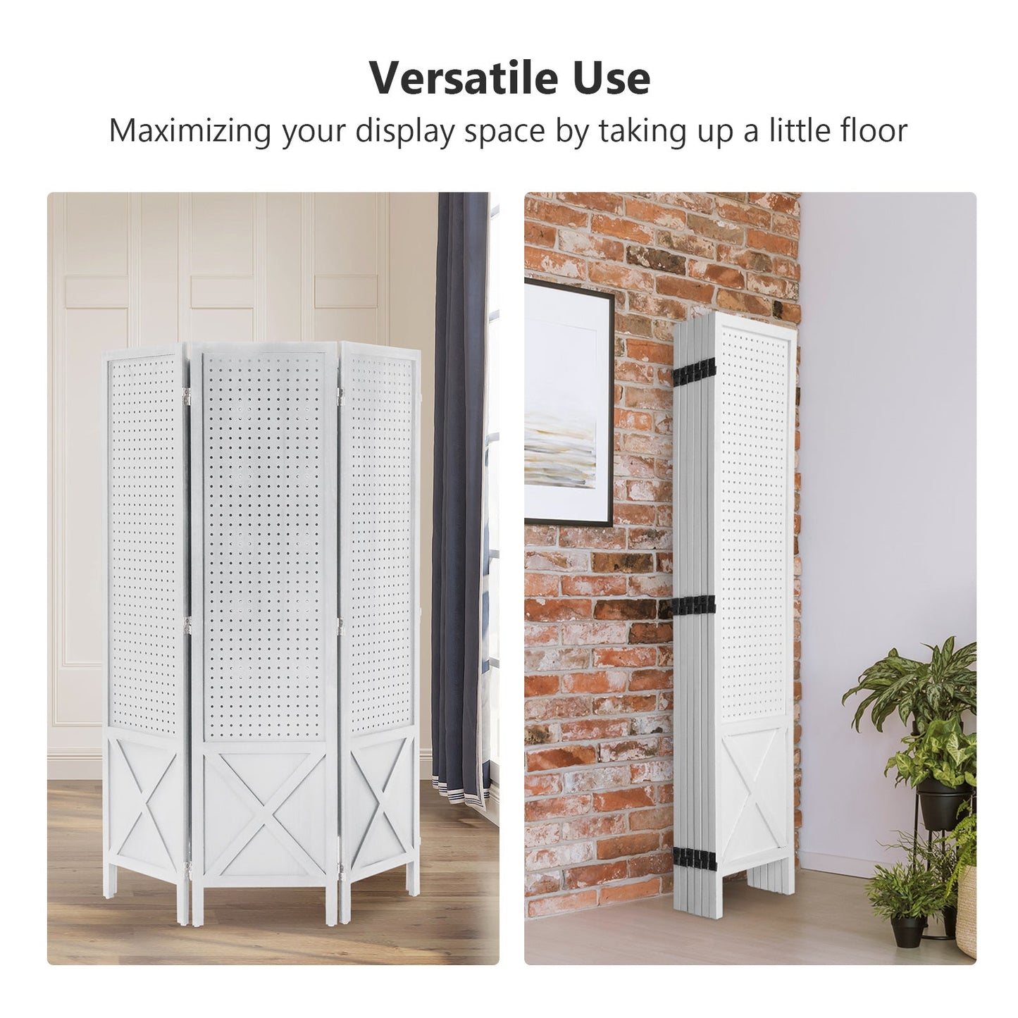 60-Inch Freestanding Room Divider for Privacy and Space Definition in Home Office detail image - detail view 32