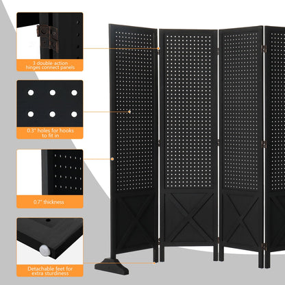 60-Inch Freestanding Room Divider for Privacy and Space Definition in Home Office detail image - detail view 36