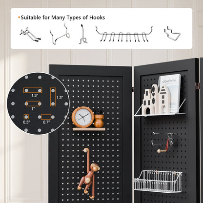 60-Inch Freestanding Room Divider for Privacy and Space Definition in Home Office detail image - detail view 37