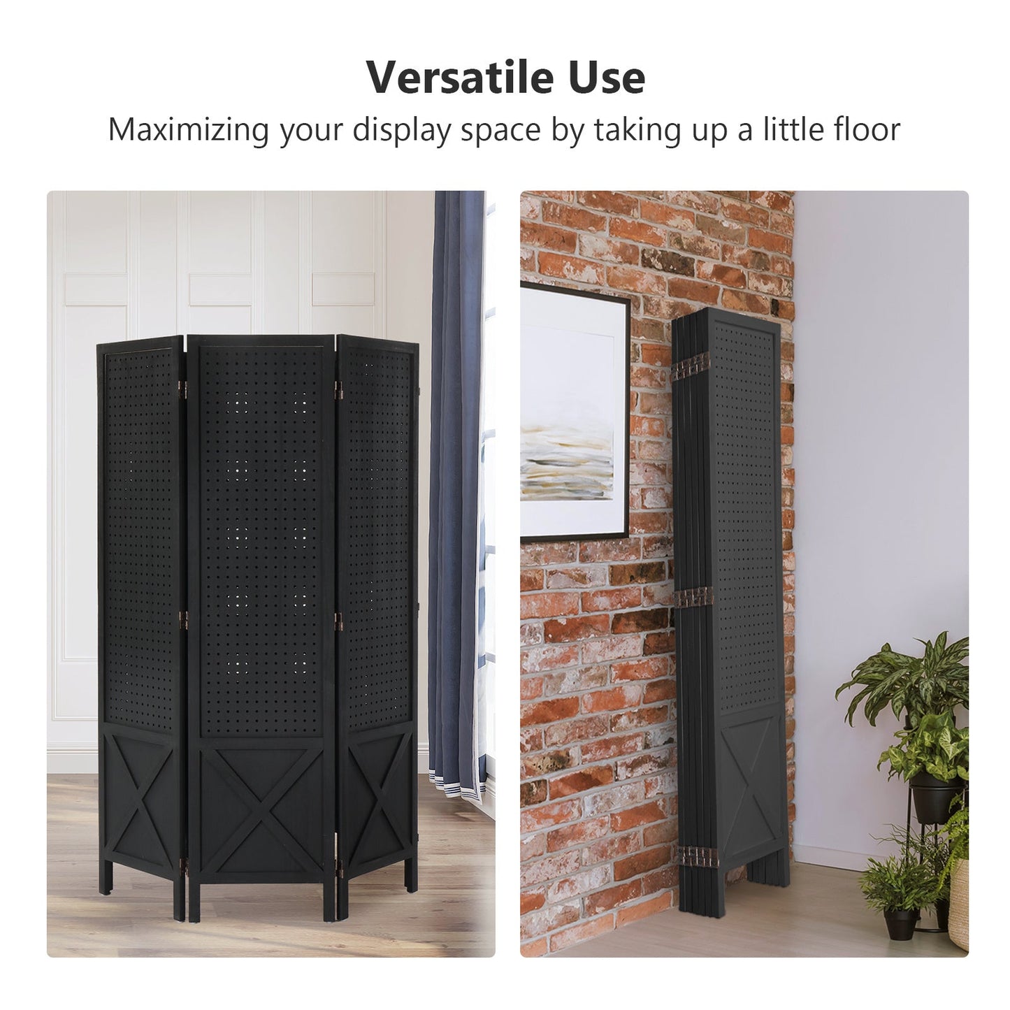 60-Inch Freestanding Room Divider for Privacy and Space Definition in Home Office detail image - detail view 38