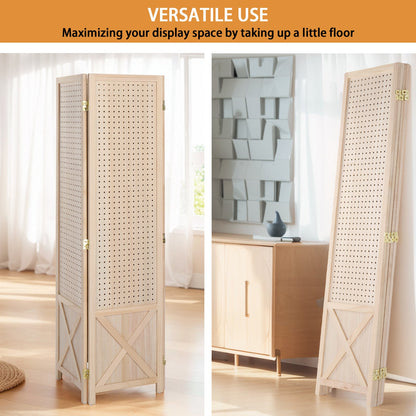 60-Inch Freestanding Room Divider for Privacy and Space Definition in Home Office detail image - detail view 5