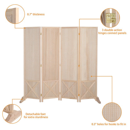 60-Inch Freestanding Room Divider for Privacy and Space Definition in Home Office detail image - detail view 7