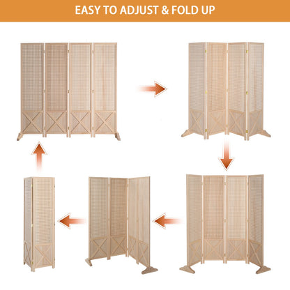 60-Inch Freestanding Room Divider for Privacy and Space Definition in Home Office detail image - detail view 9