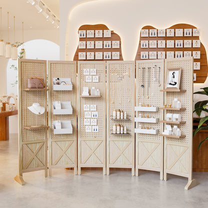 Room Divider shown in the Natural, 6 Panel option