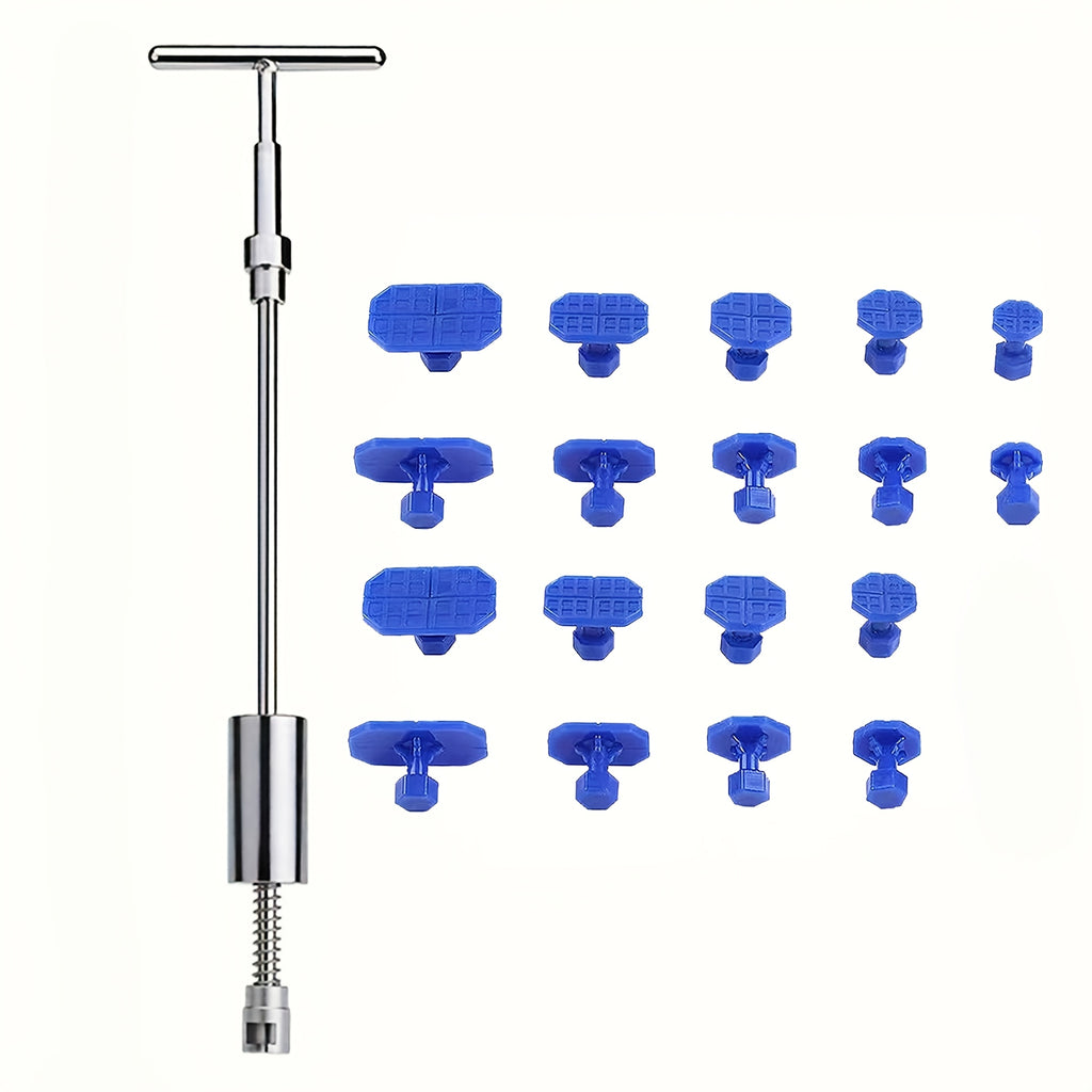 Car Paint-Free Repair Kit - T-Strip Repair Kit, with Suction Cup Wire Drawing Board, Used for Car Body Repair, Hail Damage, Small Dents, Refrigerator Door Knocking