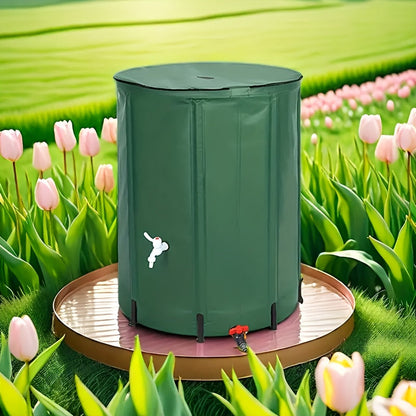 Collapsible Water Tank Large Capacity – Foldable Rainwater Collection System, Drinking Water Safe, 52 to 200 Gallon Options for Irrigation, Swimming Pool, RV & Camping – Green or Black