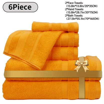 Cotton Bath Towel Set 6/10 Piece - 100% Pure Cotton Large Bath Towels for Women & Men, Highly Absorbent Quick Dry Spa Hotel Quality Towels for Bathroom, Bedroom, Gym, Pool & Travel, Soft Fluffy Luxury Towel Sets
