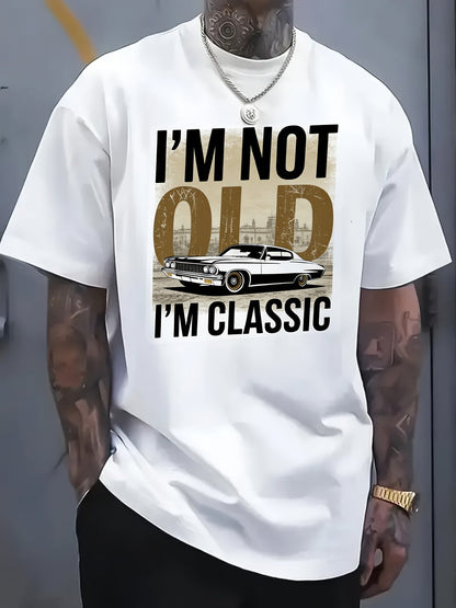 Men's Oversized T-Shirt - Round Neck Short Sleeve Weekend Style