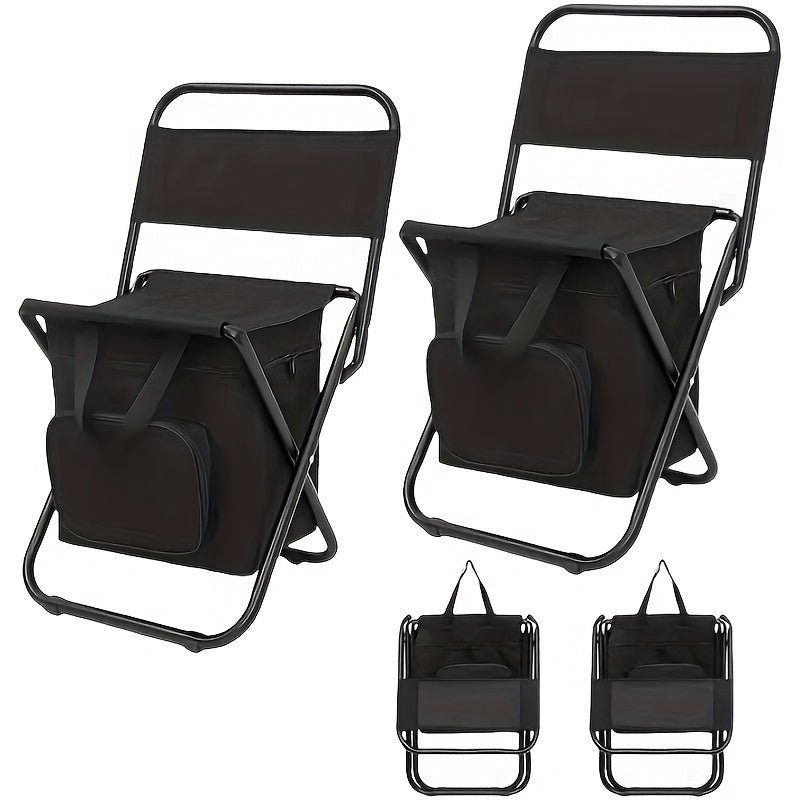 Lightweight Backpack Camping Chair Folding Stool with Backrest – Compact Portable Outdoor Seat, Heavy Duty Support, for Camping, Hunting & Fishing, Available in 3 Colors, 1pc or 2pcs