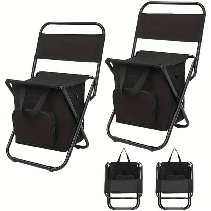 Lightweight Backpack Camping Chair Folding Stool with Backrest – Compact Portable Outdoor Seat, Heavy Duty Support, for Camping, Hunting & Fishing, Available in 3 Colors, 1pc or 2pcs