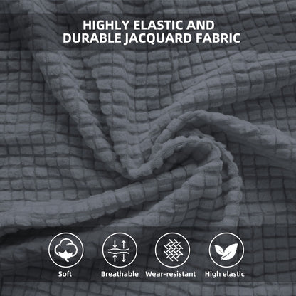 RV Dinette Cushion Covers 4 Piece Set Stretch Jacquard Slipcovers for Booth Seats Machine Washable Anti-Pet Hair Dustproof RV Camper Van Sofa Backrest Seat Protector Multiple Colors