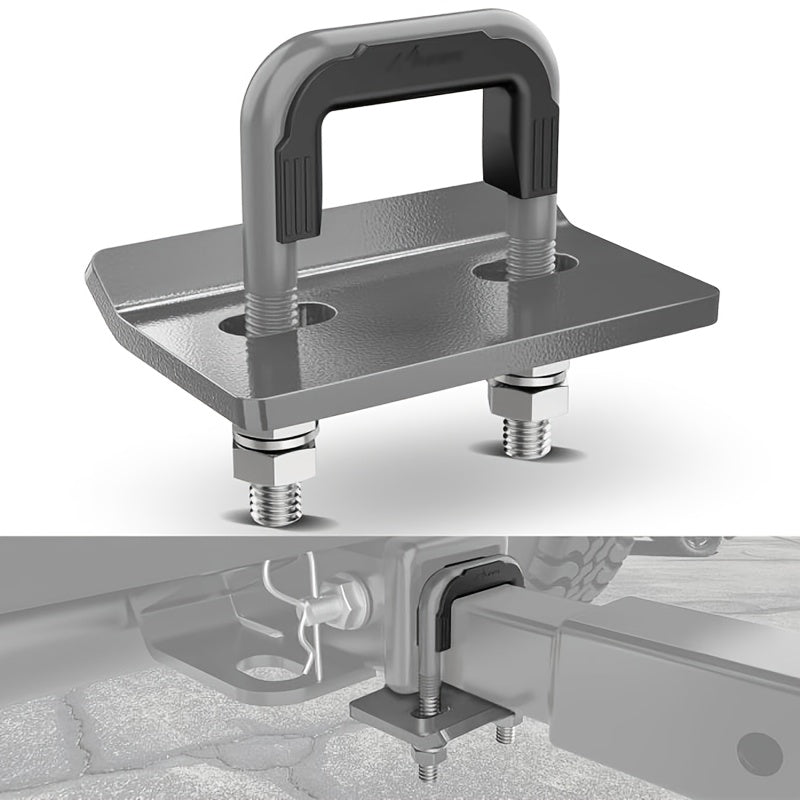 Trailer Hitch Tightener Anti Rattle Stabilizer 2 Inch Heavy Duty Steel U-Bolt with Rubber Cover Hitch Mount Wobble Eliminator for 2" Receiver - Multiple Colors