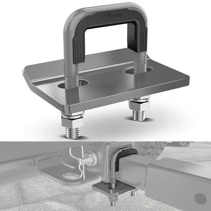 Trailer Hitch Tightener Anti Rattle Stabilizer 2 Inch Heavy Duty Steel U-Bolt with Rubber Cover Hitch Mount Wobble Eliminator for 2" Receiver - Multiple Colors