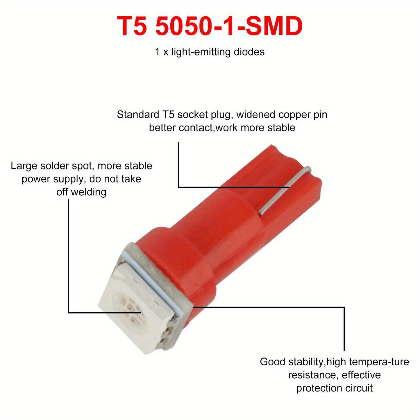 LED Instrument Panel Lights 70Pcs – T10 T5 12V Dashboard Bulb Kit, Multi-Color Green Red White Blue Yellow Interior Lighting for Cars & Trucks