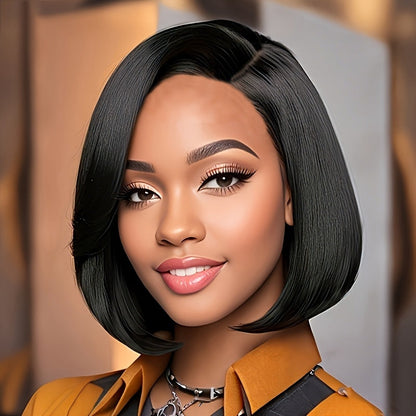 Short Straight Synthetic Wig for Women Brown Black Multi-Color 6 Variants Rose Net Cap Beginner Friendly Lightweight 6 Inch Daily Wear Summer Travel Ready to Wear