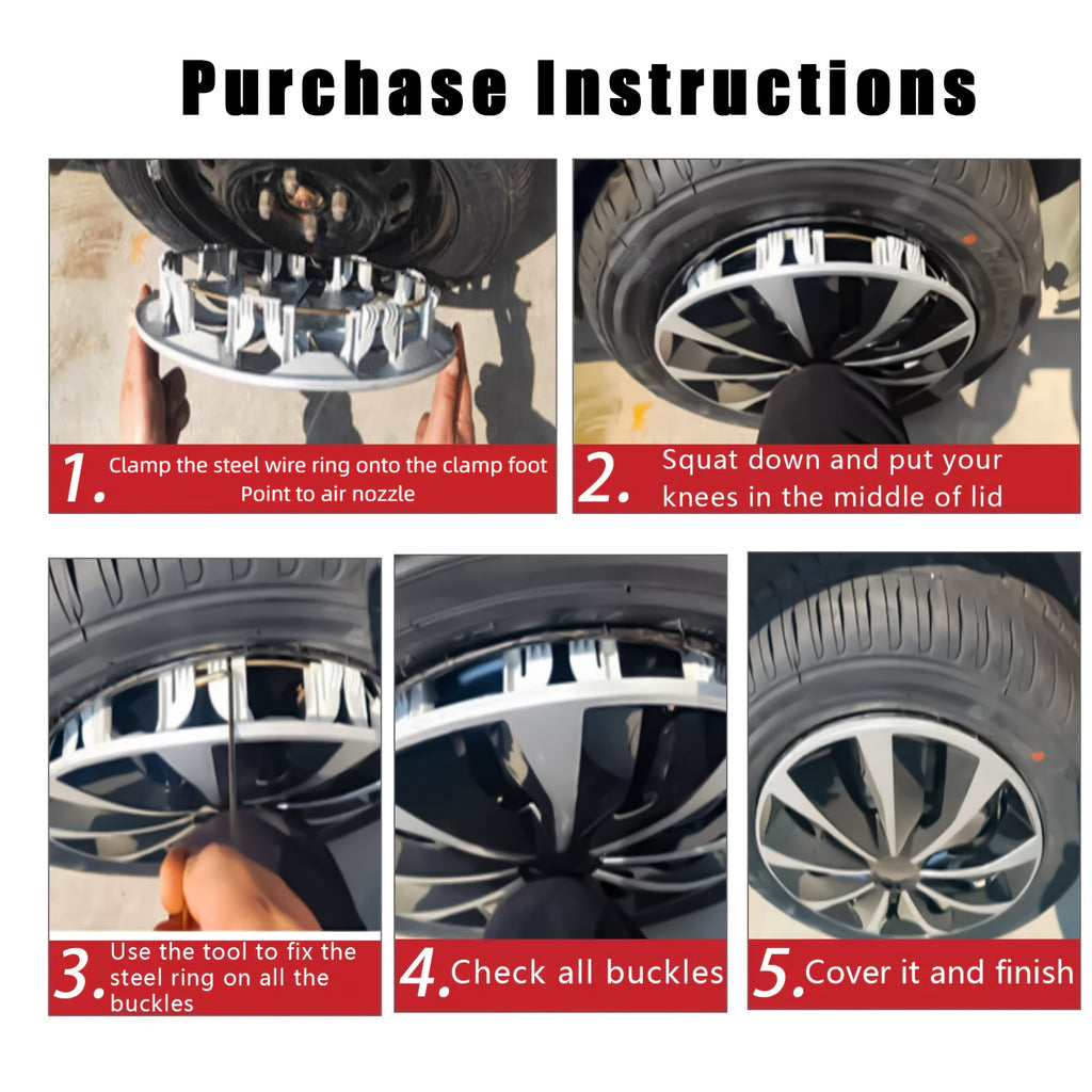 15 Inch/16 Inch Universal Hubcaps, 4pcs/Set Full Cover Wheel Hub Covers, Snap-On Wheel Covers for Auto Tire Replacement, Exterior Decoration of Car Wheels, Durable Construction, Fits R15/R16 Tire & Rim for All Makes And Models