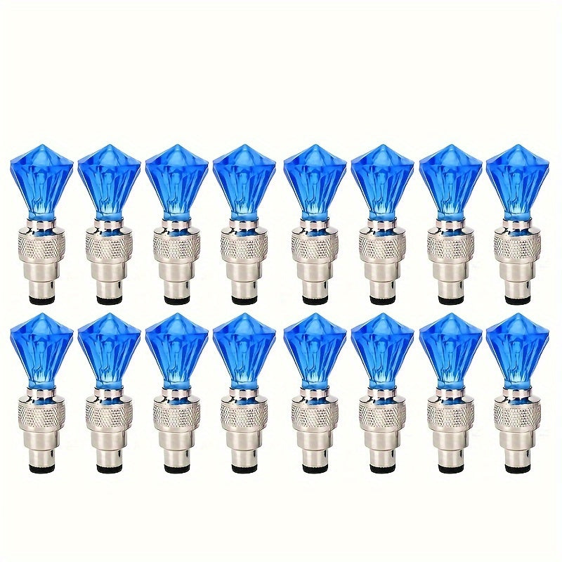 LED Breathing Light Tire Valve Caps – Running Horse & Wind Fire Wheel Light Effect for Car & Motorcycle Wheels