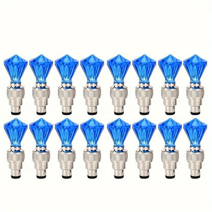 LED Breathing Light Tire Valve Caps – Running Horse & Wind Fire Wheel Light Effect for Car & Motorcycle Wheels