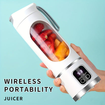 Portable USB Rechargeable Blender with LED Display – 15oz Personal Smoothie Blender for Shakes, Milkshakes & Fresh Juice, Compact Mini Blender for Home Gym Office & Travel, BPA-Free Cup